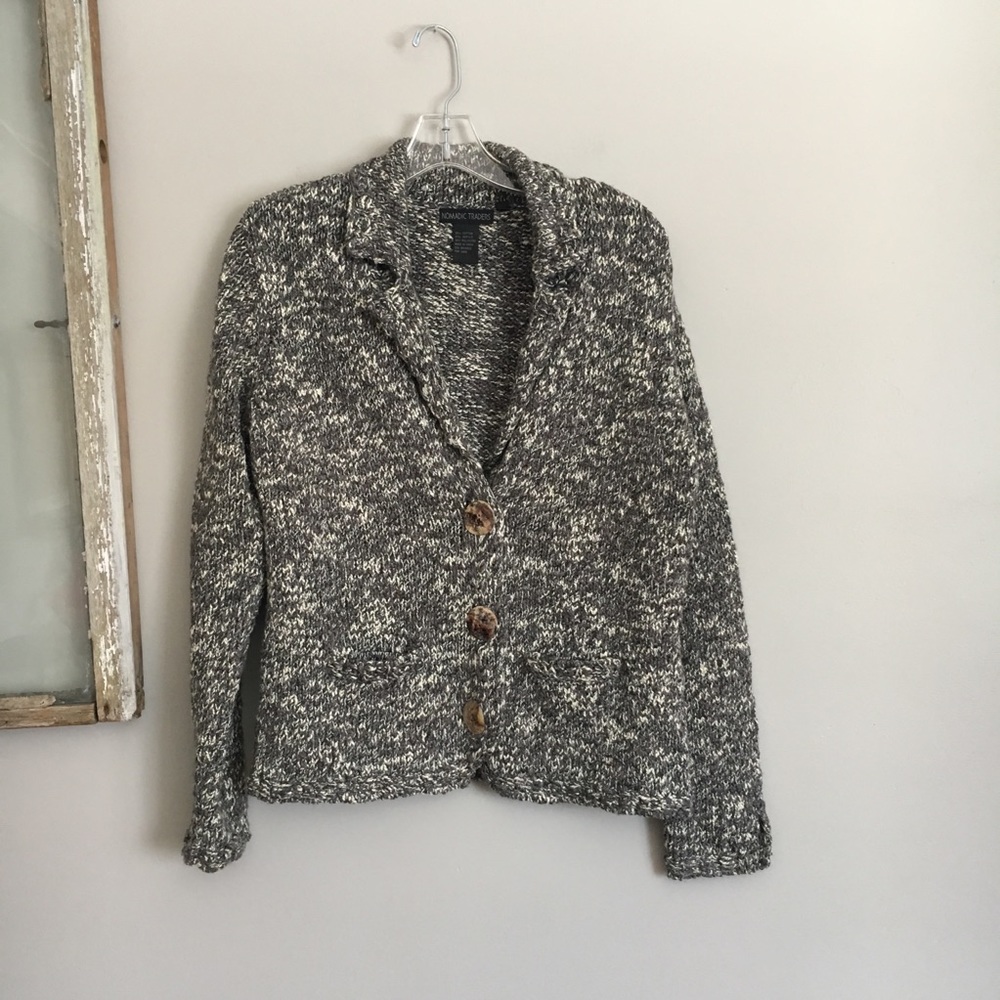 Nomadic Traders Chunky Knitted Button Cardigan - image 4